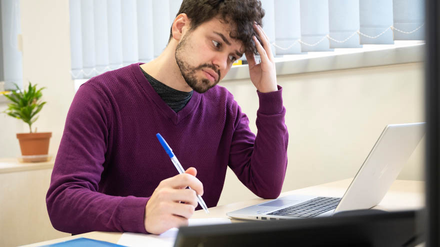 employee suffering from stress at work
