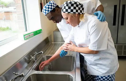 Worker Sufferig From A Burn At Work Blog Page