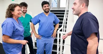 Resilient Team Laughing With Manager Listing Page