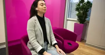 Employee Relaxing Peacefully At Work Listing Page