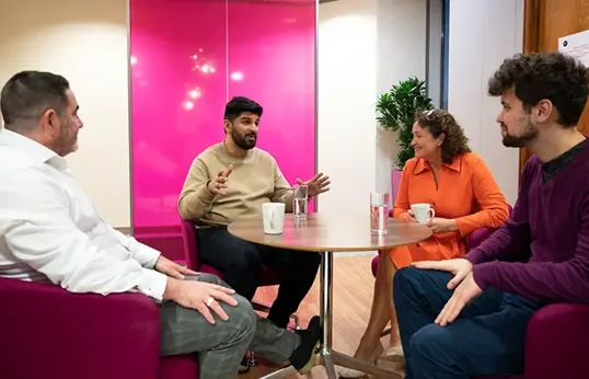 Manager Chatting With Team Blog Page